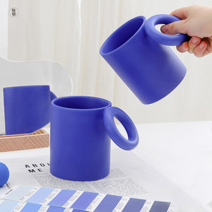 Taza de Cerámica Tao Zhizhi, Color Azul Klein Mate, con Asa, para Regalo, Taza de Café de Primera Calidad, con Logotipo Personalizable - Product Image 2