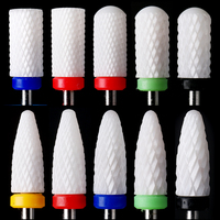 Brocas de carburo de tungsteno de diferentes tamaños y colores, cortador de uñas de cerámica para taladro de uñas