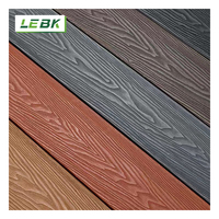 Planche de terrasse en composite bois-plastique (WPC) creuse et solide, imperméable, pour terrasse et jardin, avec motif 3D en relief
