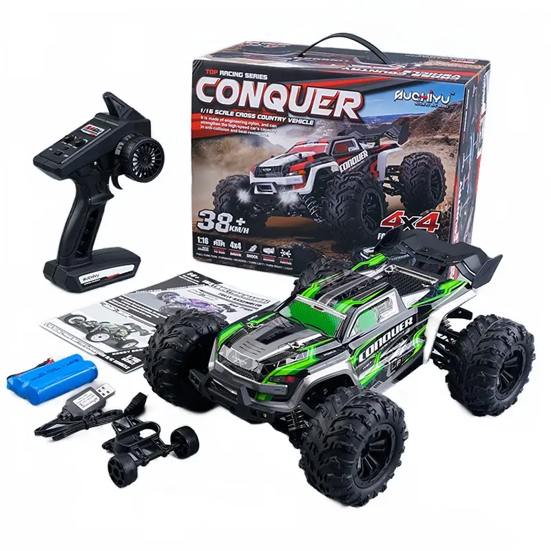 16102 38km/h High Speed RC Car 2.4GHZ 4WD Off-Road Vehicle Auto RC Remote Control Truck With Light For Adult and Kids