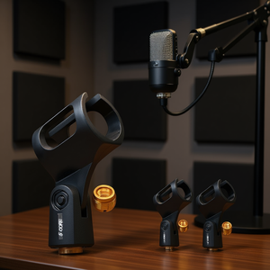 Soporte de clip para micrófono S-Core Mc-01, adaptador macho de 5/8 y hembra de 3/8, ajustable para micrófonos de mano - Product Image 2