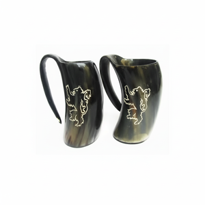Tasse en céramique Viking naturelle de qualité supérieure finie à la main de superbes tasses à bière en gros pour les fêtes - Product Image 1
