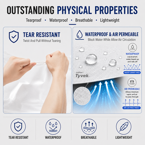 Rotolo di carta Tyvek impermeabile bianco 1025D 1056D 1070D per stampa a getto d'inchiostro, <span class=keywords><strong>foglio</strong></span> Tyvek Dupont per materiale braccialetti Tyvek - Vendita all'ingrosso - Product Image 3