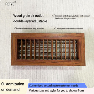 Custom esteso grano di legno griglia uscita aria lega di alluminio ABS tipo guardaroba linea registri per ufficio aria condizionata - Product Image 5