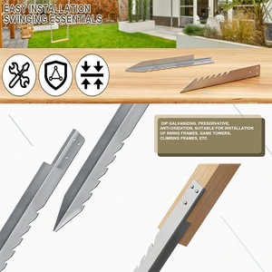 Fixations métalliques pour balançoires, adaptées à la réparation et aux fixations d'ancres pour clôtures en <span class=keywords><strong>bois</strong></span> - Product Image 3