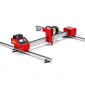 เครื่องตัดพลาสม่า CNC สีแดงแบบโครงเหล็กพร้อมโต๊ะตัดพลาสม่าสำหรับงานขึ้นรูปโลหะแผ่น - Product Image 1