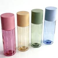 Envase de Plástico Personalizado para Cosméticos PET, Contenedor para Cuidado de la Piel con Tapa de Rosca Serigrafiada para Tónico, Loción Facial