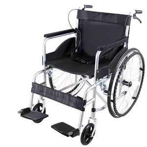 Folding Portable Wheel Chair a Portable Scooter Manual <strong>Steel</strong> <strong>Chromed</strong> Plating Frame <strong>Wheelchair</strong> for the Elderly and Disabled - Product Image 4