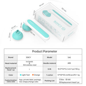 SOICY S40 rodillo de hielo masajeador facial <span class=keywords><strong>Derma</strong></span> rodillo de acero cabeza viaje a casa clínica uso para cara hinchazón ocular alivio del dolor de migraña - Product Image 5