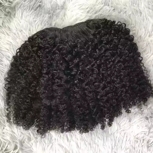 Paquet de cheveux naturel noir 8-28 pouces <span class=keywords><strong>Afro</strong></span> crépus Curl Style droite trame de cheveux humains en gros brésilien Remy vierge - Product Image 1