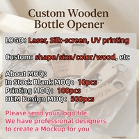 Ouvre-bouteille personnalisé avec logo, manche en bois, pour bar, cadeau, fabrication directe, ouvre-bouteille en bois personnalisé