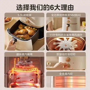 Freidora de Aire Midea 1001-1500W con Revestimiento Cerámico Redondo, Cocción Rápida, Electrodoméstico de Cocina Eléctrico de Sobremesa - Product Image 3