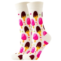 Chaussettes en coton fantaisie unisexes pour hommes, motif ananas et beignets, vente en gros