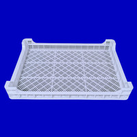 Panier de séchage empilable en maille plastique HDPE de qualité alimentaire, ventilé, pour congélateur à air forcé, pour la transformation des crevettes Vannamei IQF et des fruits de mer