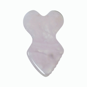 Piedra de Masaje Gua Sha de Cuarzo Rosa en Forma de Corazón Personalizada, Raspador Facial y Corporal - Product Image 3
