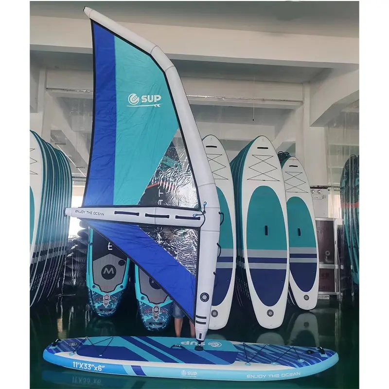 OEM windsurf board with sail Inflatable windsurfing kitesurfing board Sapboard paddle board water sports wind surfboard