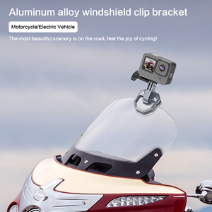 Support de fixation pour caméra d'action sur pare-brise de moto en alliage d'aluminium pour <span class=keywords><strong>GoPro</strong></span> Hero DJI Osmo 6 Insta360 Go Ultra X5 Logo personnalisé en usine - Product Image 3