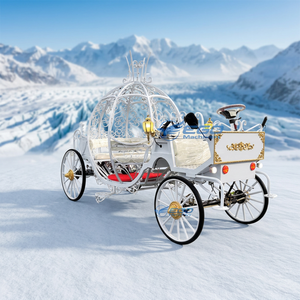 Calèche de Noël blanche de luxe, confortable, de style européen, pour mariage, calèche citrouille, calèche électrique de tourisme, chariot électrique - Product Image 1