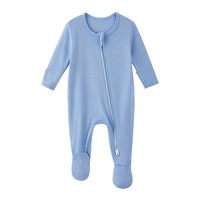 Combinaison en coton unisexe pour nouveau-né avec fermeture éclair bidirectionnelle, imprimé animal, ensemble de vêtements pour bébé écologiques, OEM, combinaison pour bébé personnalisée