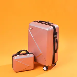 Personalizzato 16 inch di trasporto di alta qualità 2 ruota di affari impermeabile di portare avanti a mano di lusso di colore rosa caldo per bambini set di valigie carattere trolley borsa