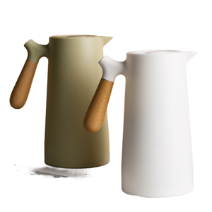 <span class=keywords><strong>35</strong></span> OZ flacons sous vide thermos manche en bois Portable verre doublure intérieure presse-type cafetière tasse théière - Product Image 2