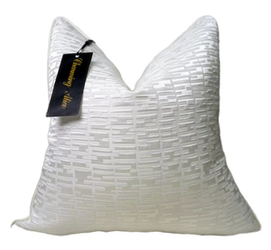 Nuovi Arrivi: Copricuscini Jacquard Stile Rustico Bianco per Divano e Letto, 18 X 18 Pollici - Product Image 1