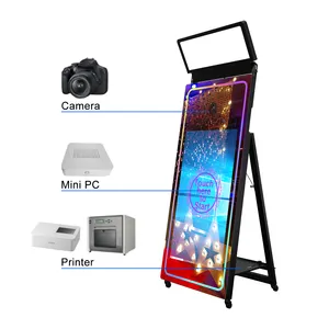 65 Inch Magic Interactive Selfie Photo Mirror Booth Machine For Party Or Wedding
