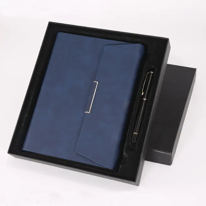 Высококачественный набор с логотипом на заказ, роскошный блокнот и ручка, деловой Подарочный набор с сумкой