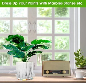 Sous-plateaux pour plantes, lot de 20, 6/8/10/12 pouces, sous-plateaux transparents en plastique pour pots de <span class=keywords><strong>fleurs</strong></span>, plateaux de récupération d'eau pour pots de <span class=keywords><strong>fleurs</strong></span> d'intérieur et d'extérieur - Product Image 2