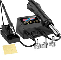 Station de soudage tout-en-un avec pistolet à air chaud et fer à souder à température constante pour la réparation de téléphones/puces/cartes de circuits imprimés