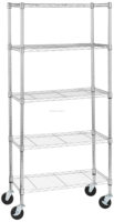 Étagères de bureau robustes à 4 niveaux, design flexible chromé, fabrication de précision