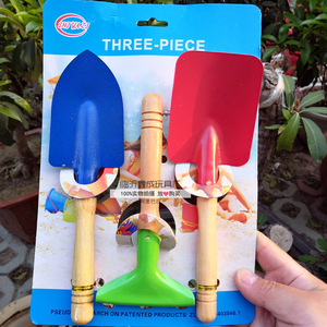 Children's Beach Shovel 3-Piece <b>Set</b> Iron Shovel <b>Gardening</b> <b>Tools</b> Sand Play Toys - Product Image 1