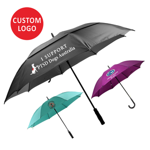 Paraguas de golf de promoción de fibra de carbono grande abierto automático comercial con logotipo personalizado para senderismo al aire libre - Product Image 1