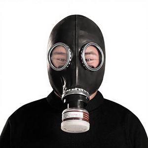 Masque à gaz intégral en silicone avec <span class=keywords><strong>filtre</strong></span> 40 mm, respirateur tactique de survie contre les produits chimiques et la poussière nucléaire - Product Image 1