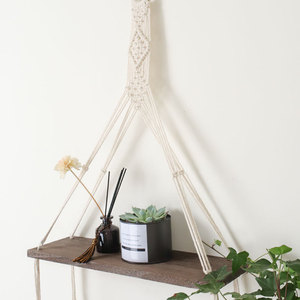 Tùy Chỉnh Thủ Công Treo Tường Thông Tự Nhiên Gỗ Treo Tổ Chức Giá Kệ Tam Giác Bằng Gỗ Nổi Kệ Với Chuỗi - Product Image 6