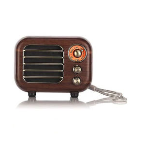 Radio <span class=keywords><strong>FM</strong></span> rétro en bois OEM d'usine avec haut-parleur, lecteur MP3 BT AUX USB, mini radio portable vintage, décoration d'intérieur, cadeau, rechargeable - Product Image 3
