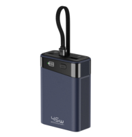 Batterie externe d'urgence haute capacité 20000 mAh Li-Polymère, chargeur portable avec câble de charge et affichage LED, charge rapide