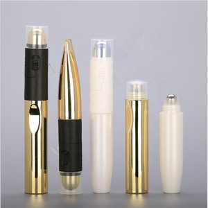 OEM OEM personnalisé 12ml 15ml 20ml 10ml Plastique doré en acier inoxydable Introduction d'essence <span class=keywords><strong>de</strong></span> crème à bille pour les yeux Flacon Instr avec tête <span class=keywords><strong>de</strong></span> massage par vibration - Product Image 2