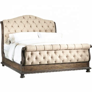 Высококачественная Античная викторианская деревянная стеганная королевская кровать, дизайнерский комплект мебели для спальни - Product Image 1