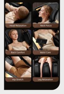 Chaise de <span class=keywords><strong>massage</strong></span> 3D à gravité zéro à corps entier, best-seller Amazon, Bluetooth, piste SL, musique HiFi, écologique, commande vocale intelligente - Product Image 6