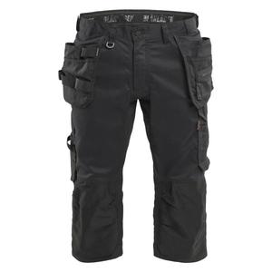 BLAKLADER - 175418329900C64 Pantalones cortos piratas artesanos elásticos Black - EAN 7330509925645 PANTALONES DE TRABAJO CORTOS DE TRABAJO - Product Image 1