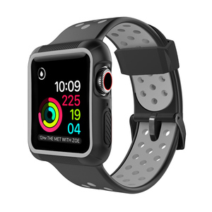 De silicona resistente <span class=keywords><strong>funda</strong></span> con correa de reloj Bandas de silicona <span class=keywords><strong>Apple</strong></span> <span class=keywords><strong>Watch</strong></span> Correa 38 40 42 44MM - Product Image 2