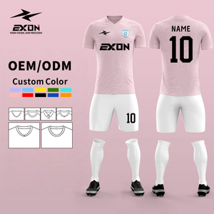 Футбольная форма Thailand Fan Edition EXON OEM с полной сублимацией, силиконовым логотипом и вышивкой, для футбольных клубов, из спандекса - Product Image 1