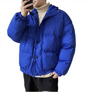 เสื้อโค้ทกันลมแบบมีฮู้ดบุขนแกะฟลีซทรงบับเบิ้ล ดีไซน์สั่งทำพิเศษสำหรับผู้ชาย แฟชั่นฤดูหนาวปี 2022 แจ็คเก็ตทันสมัย - Product Image 4