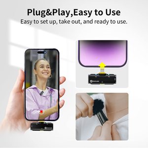 2025 Original <span class=keywords><strong>Hollyland</strong></span> LARK <span class=keywords><strong>C1</strong></span> SOLO système de Microphone sans fil noir 2.4 GHz suppression de bruit micro sans fil pour appareil IOS - Product Image 3