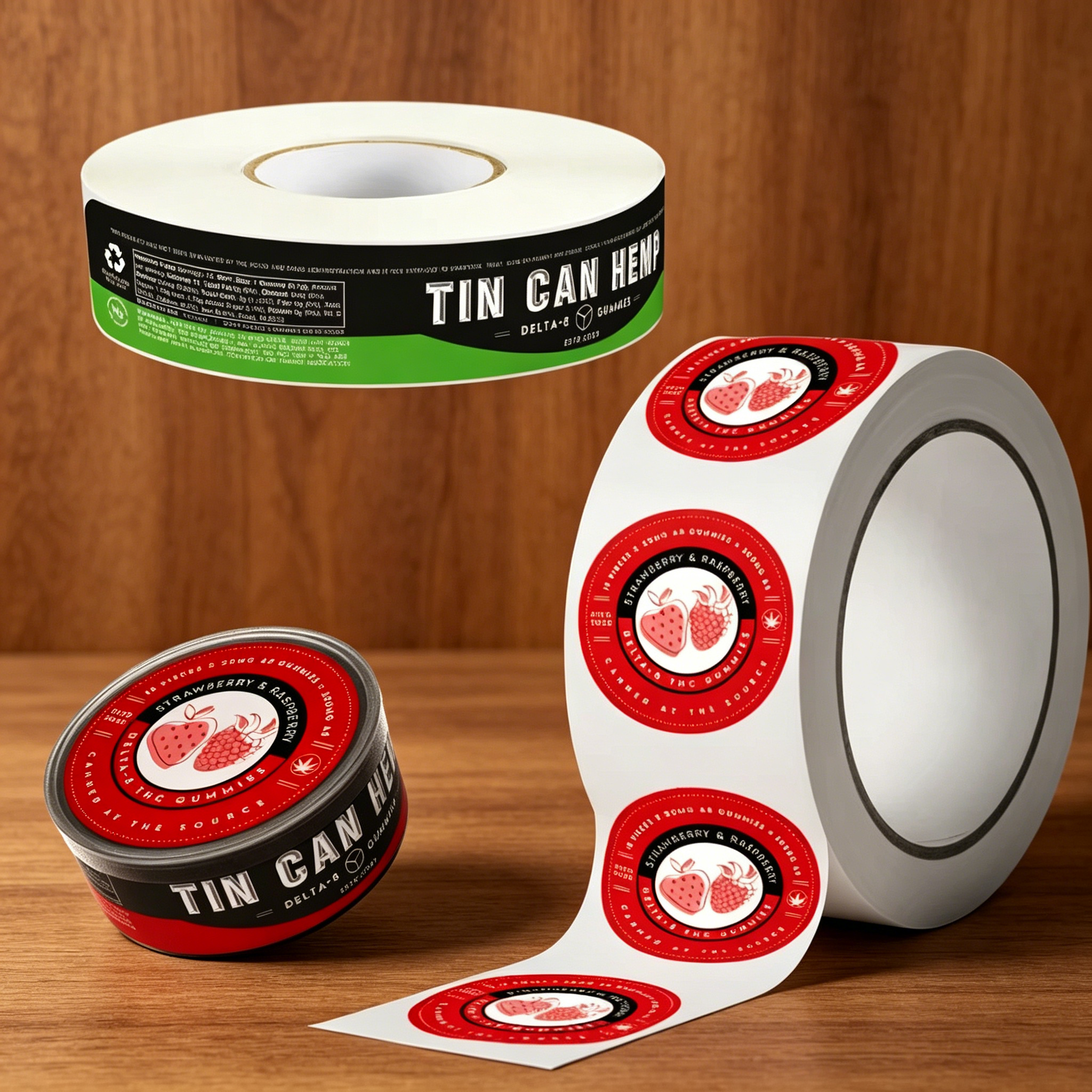 Custom Printed Roll Plastic Waterproof Synthetic Paper Adhesive PVC Round Circle Brand Logo Vinyl Adhesive Food Product Label