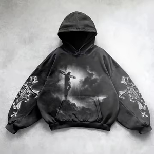 <span class=keywords><strong>Felpa</strong></span> Personalizzata 2025 Nuova Dipinta a Mano Stampata <span class=keywords><strong>Felpa</strong></span> da Uomo Popolare Oversize Hip-hop Y2k <span class=keywords><strong>K</strong></span> Pop con Cappuccio - Product Image 2