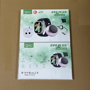 Beliebte D99 Plus Smart Watch 11 in 1 Set Uhr Kopfhörer Mini Lautsprecher Telefonkabel für Smartwatch mit 7 Armbändern D96 Plus - Product Image 2