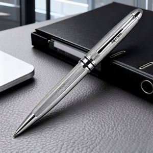 Premium Luxury Silver Metal Ballpoint <b>Pen</b> Customized Logo Corporate Marketing Personalized Gifts Custom 1.0mm <b>Multi</b>-<b>Colored</b> UV - Product Image 3