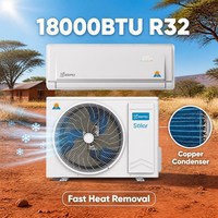 Climatiseur solaire robuste 100% solaire avec compresseur à inversion CC de 18000 BTU pour une utilisation hors réseau à distance dans les maisons et les cabanes